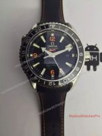 Replica Swiss Omega Seamaster Planet Ocean 600m GMT Rubber Band Watch 